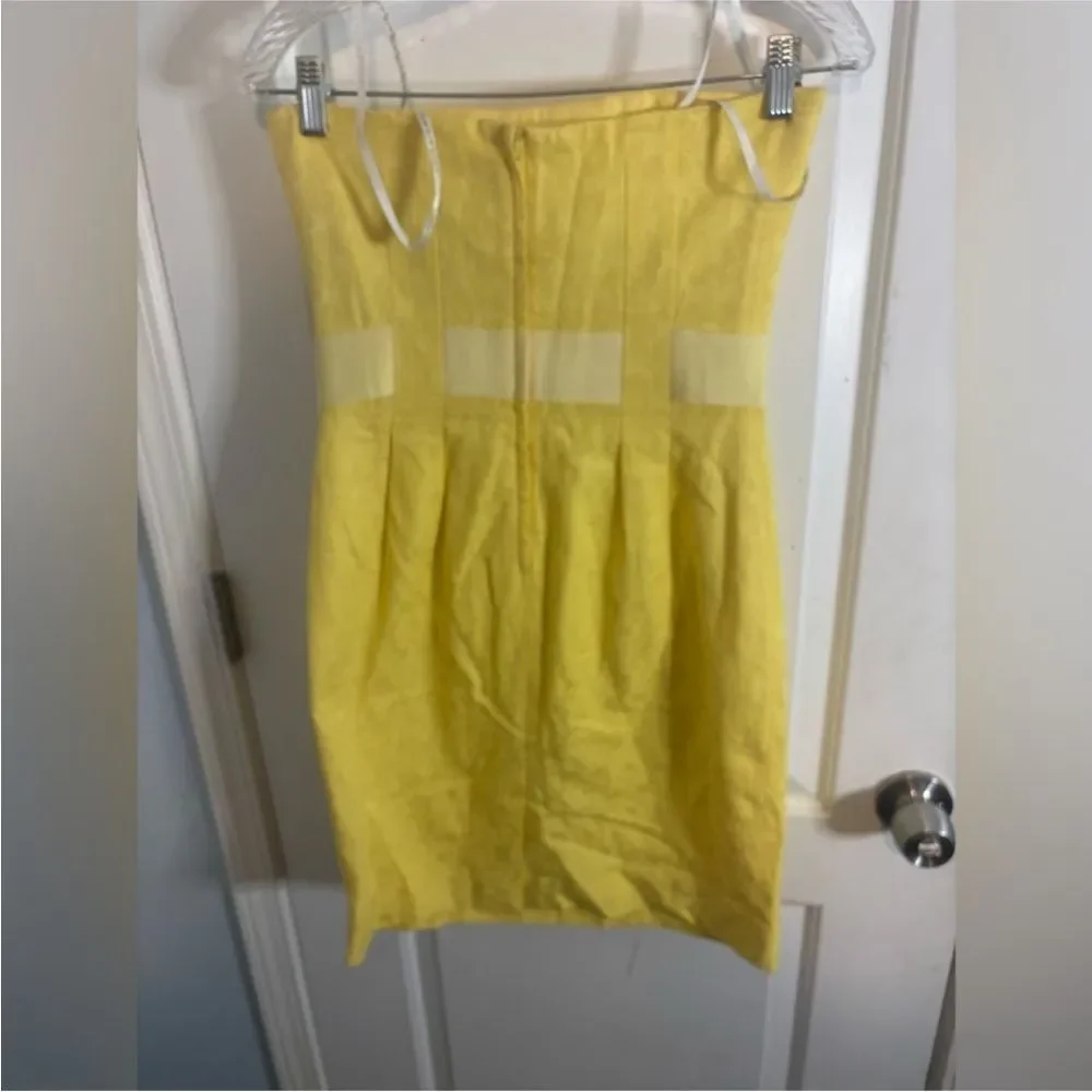 Lily Pulitzer vintage  Elegant Yellow Strapless Dress size 2 EUC - Picture 4 of 5